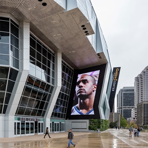 California stadium with Schweiss doors