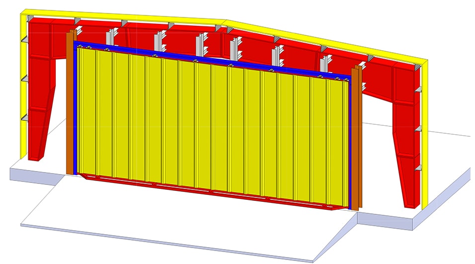 Steel-building Hydraulic Schweiss door