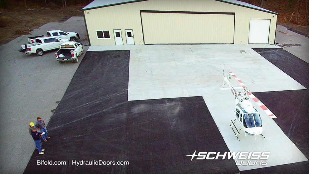 Schweiss Hydraulic Door is part of First Place Helicopter Hangar