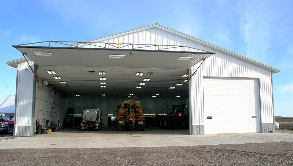 Big Schweiss Hydraulic Door at Minnesota Farm