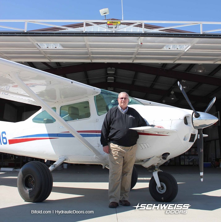 Schweiss Hangar Door included in design to maximize headroom