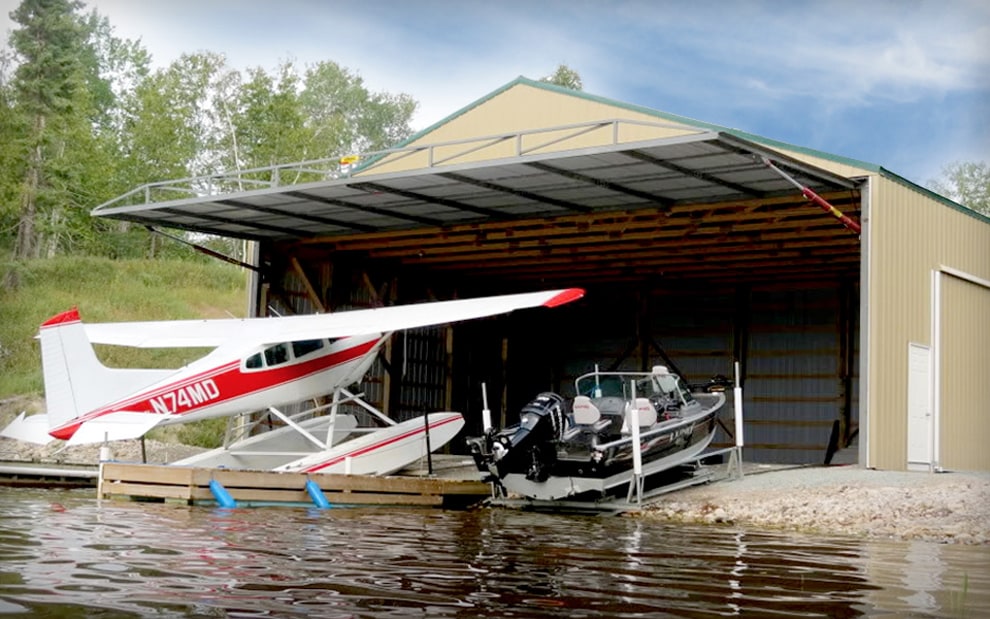 Seaplane Hangar Hydraulic Doors in Alaska