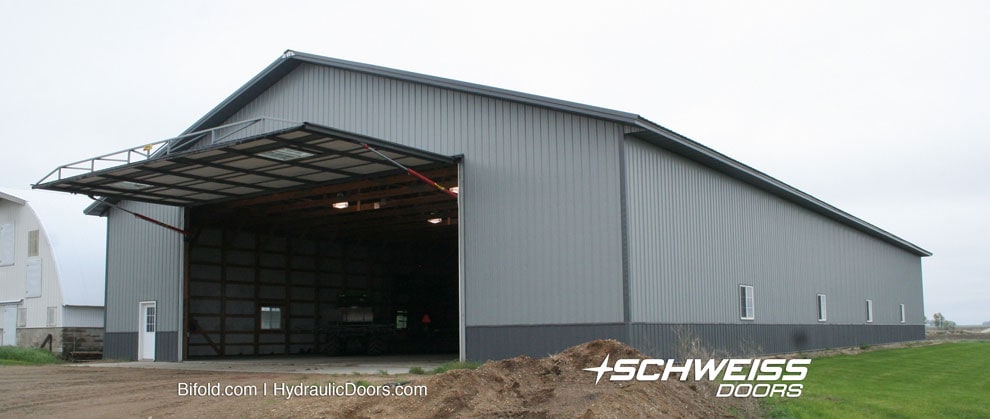 Hangar Door has natural lighting through sliding windows