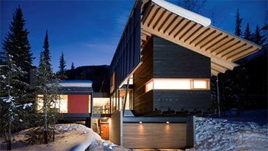 Schweiss Architectural doors at Kicking Horse Resort